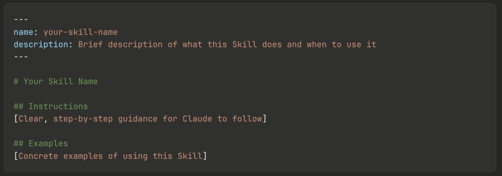 estrutrua básica de um skill claude