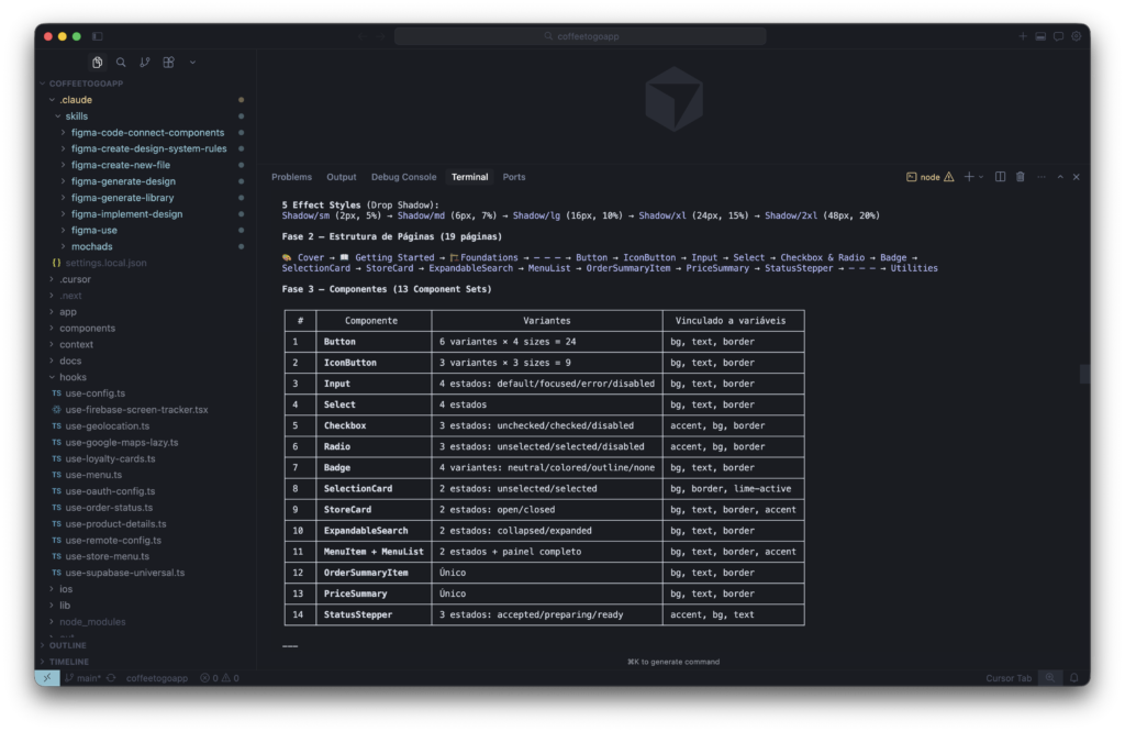 Usando Figma Skiils para MCP para criar um design system baseado em um code base.