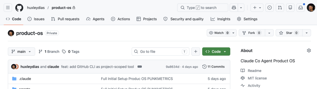 Product OS no Github.